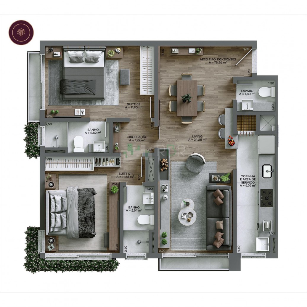 Apartamento, 2 quartos, 78 m² - Foto 24